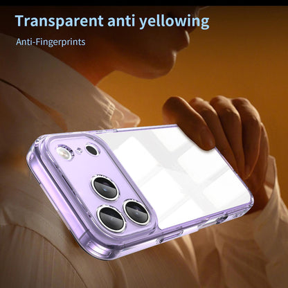 For iPhone 18 Pro PC Hybrid TPU Airbag Shockproof Phone Case - Transparent Purple - EDA007843516D
