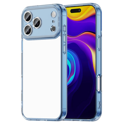 For iPhone 18 Pro Max PC Hybrid TPU Airbag Shockproof Phone Case - Transparent Blue - EDA007843517B