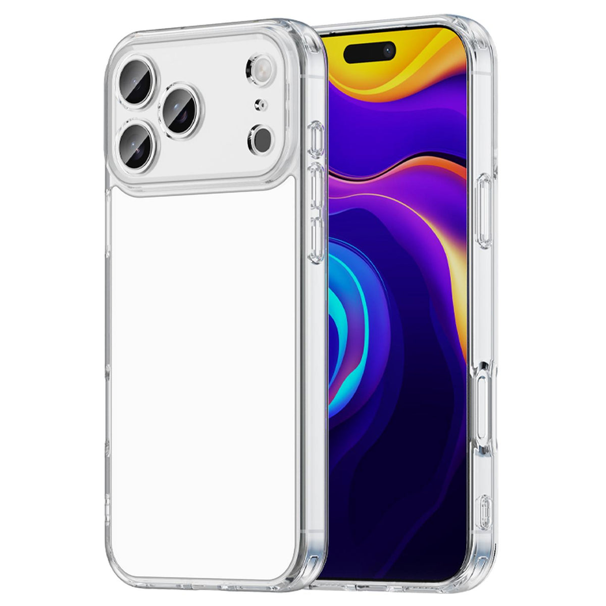 For iPhone 18 Pro Max PC Hybrid TPU Airbag Shockproof Phone Case - Transparent - EDA007843517C