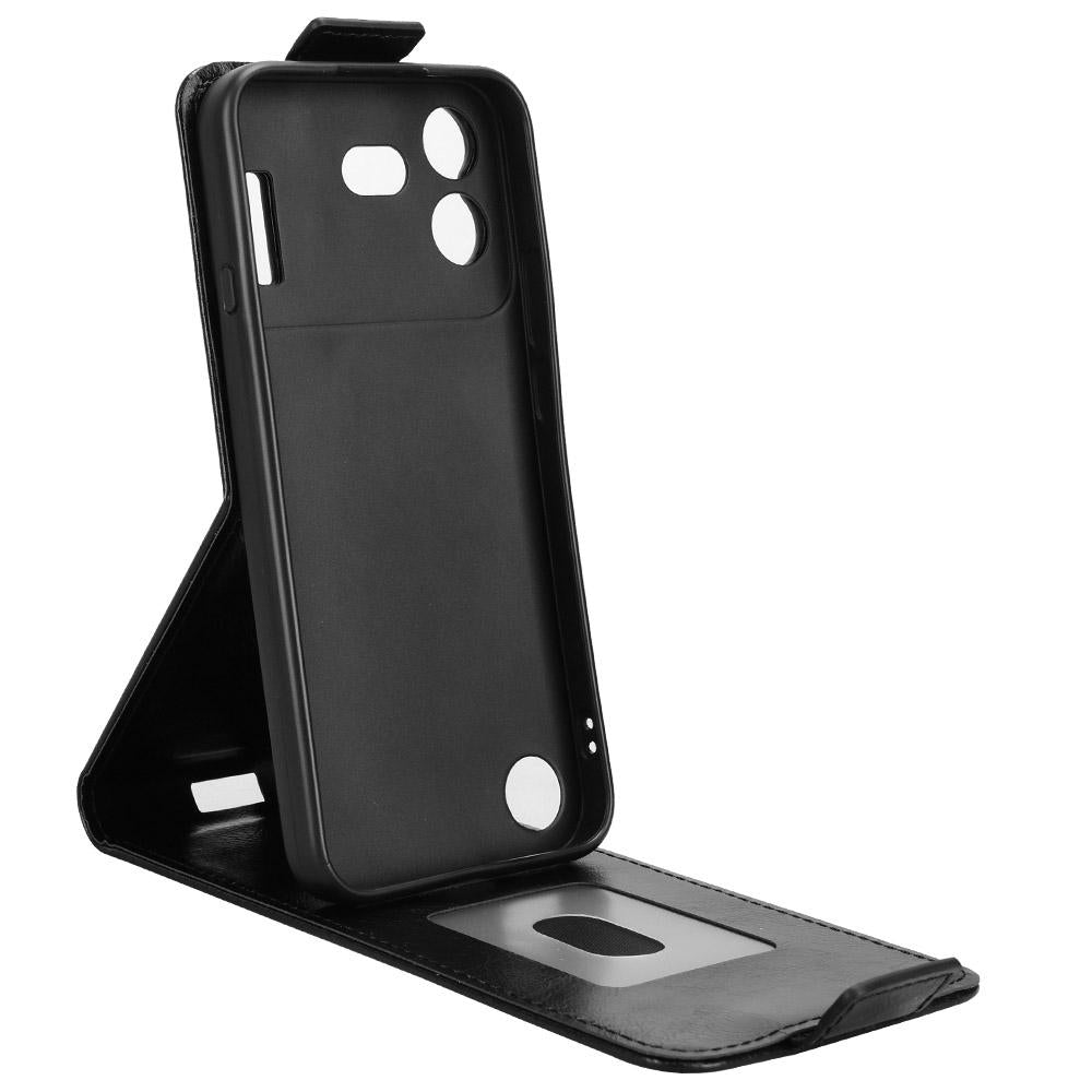 For Nothing Phone 4b 5G Magnetic Vertical Flip Leather Phone Case with Buckle - Black - EDA007845707A
