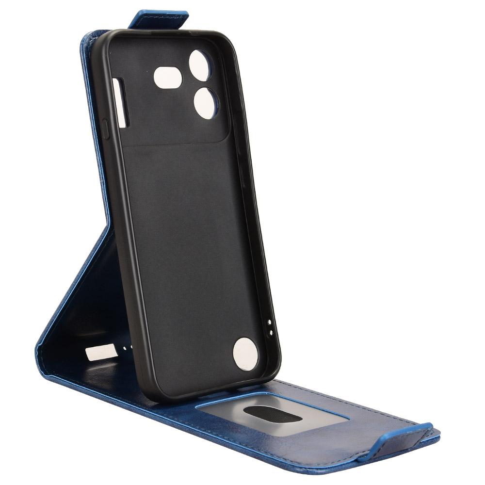 For Nothing Phone 4b 5G Magnetic Vertical Flip Leather Phone Case with Buckle - Blue - EDA007845707B
