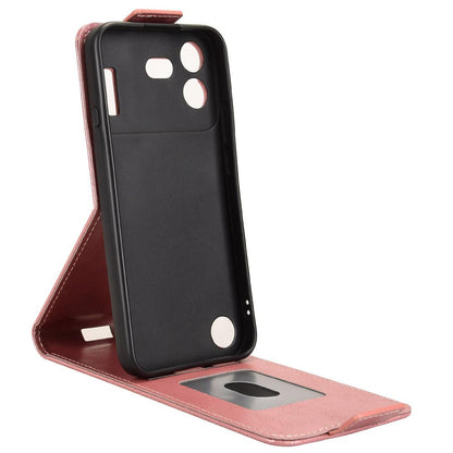 For Nothing Phone 4b 5G Magnetic Vertical Flip Leather Phone Case with Buckle - Rose Gold - EDA007845707C