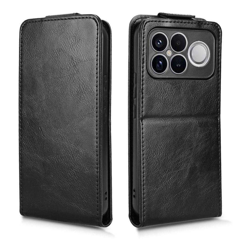 For Redmi K90 Pro Max 5G / Poco F8 Ultra Magnetic Vertical Flip Leather Phone Case with Buckle(Black)