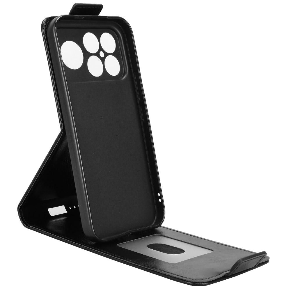 For Redmi K90 Pro Max 5G / Poco F8 Ultra Magnetic Vertical Flip Leather Phone Case with Buckle(Black)
