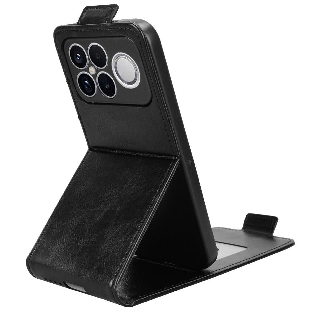 For Redmi K90 Pro Max 5G / Poco F8 Ultra Magnetic Vertical Flip Leather Phone Case with Buckle(Black)