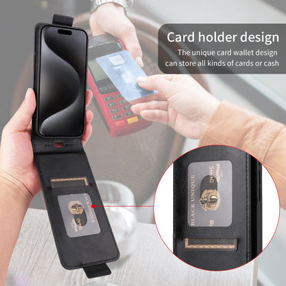 For Redmi K90 Pro Max 5G / Poco F8 Ultra Magnetic Vertical Flip Leather Phone Case with Buckle(Black)