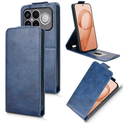 For Redmi K90 Pro Max 5G / Poco F8 Ultra Magnetic Vertical Flip Leather Phone Case with Buckle(Blue)