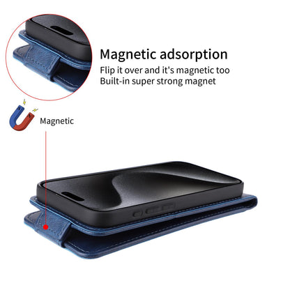 For Redmi K90 Pro Max 5G / Poco F8 Ultra Magnetic Vertical Flip Leather Phone Case with Buckle(Blue)