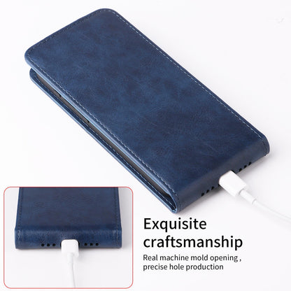 For Redmi K90 Pro Max 5G / Poco F8 Ultra Magnetic Vertical Flip Leather Phone Case with Buckle(Blue)