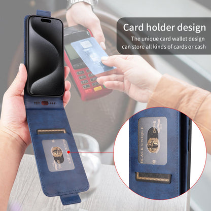 For Redmi K90 Pro Max 5G / Poco F8 Ultra Magnetic Vertical Flip Leather Phone Case with Buckle(Blue)
