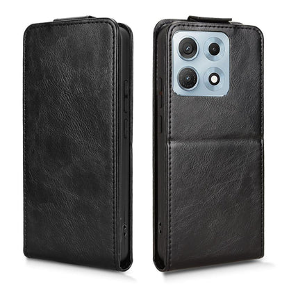 For Motorola Edge 70 Max 5G Magnetic Vertical Flip Leather Phone Case with Buckle - Black - EDA007846916A