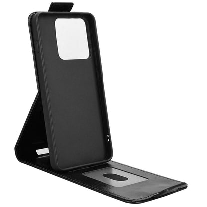 For Motorola Edge 70 Max 5G Magnetic Vertical Flip Leather Phone Case with Buckle - Black - EDA007846916A