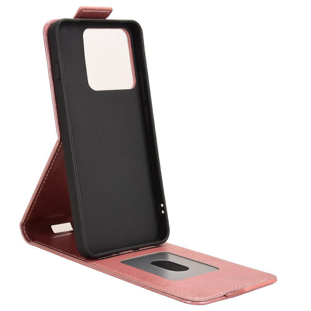 For Motorola Edge 70 Max 5G Magnetic Vertical Flip Leather Phone Case with Buckle - Rose Gold - EDA007846916C