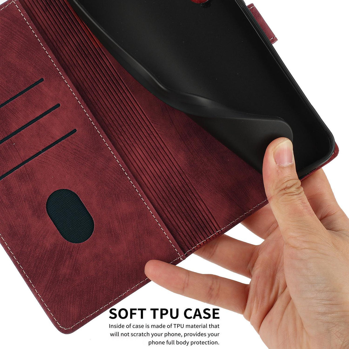 For Xiaomi 17T 5G Mandala Embossed Retro Frosted Leather Phone Case - Red - EDA007847910A