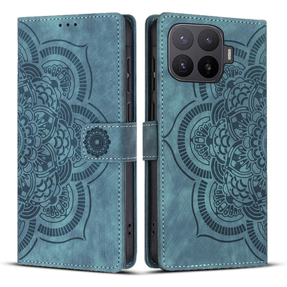 For Xiaomi 17T 5G Mandala Embossed Retro Frosted Leather Phone Case - Blue - EDA007847910B