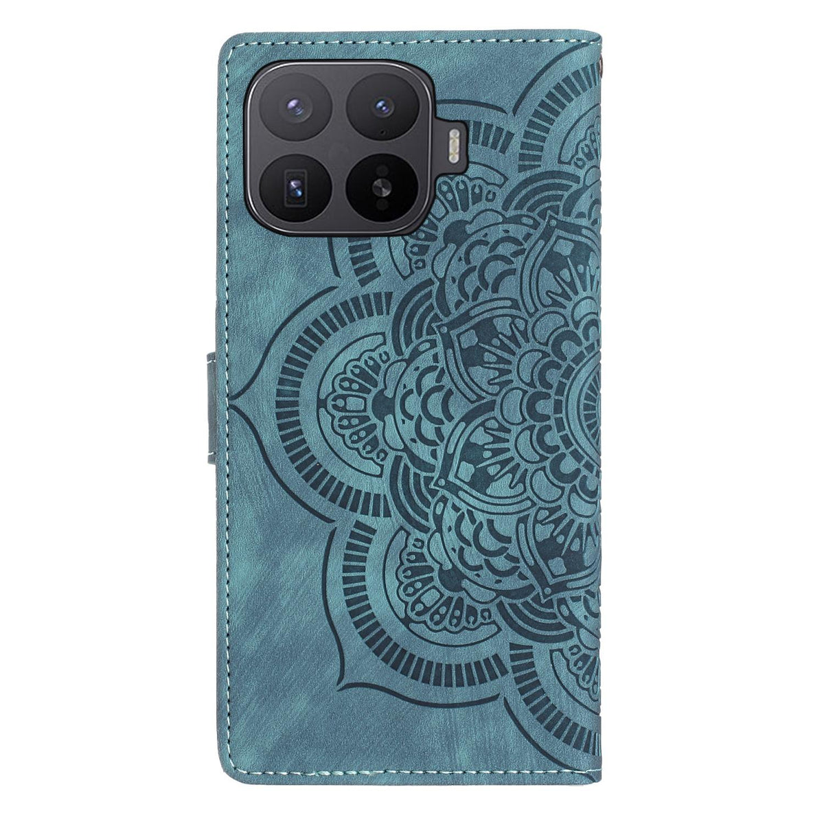 For Xiaomi 17T 5G Mandala Embossed Retro Frosted Leather Phone Case - Blue - EDA007847910B