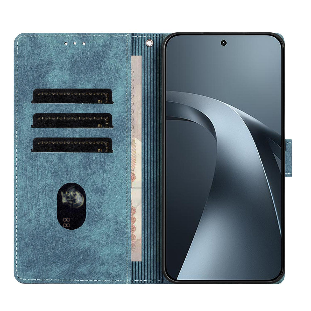 For Xiaomi 17T 5G Mandala Embossed Retro Frosted Leather Phone Case - Blue - EDA007847910B