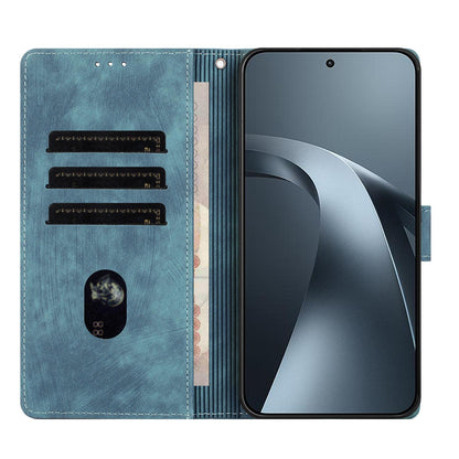 For Xiaomi 17T 5G Mandala Embossed Retro Frosted Leather Phone Case - Blue - EDA007847910B