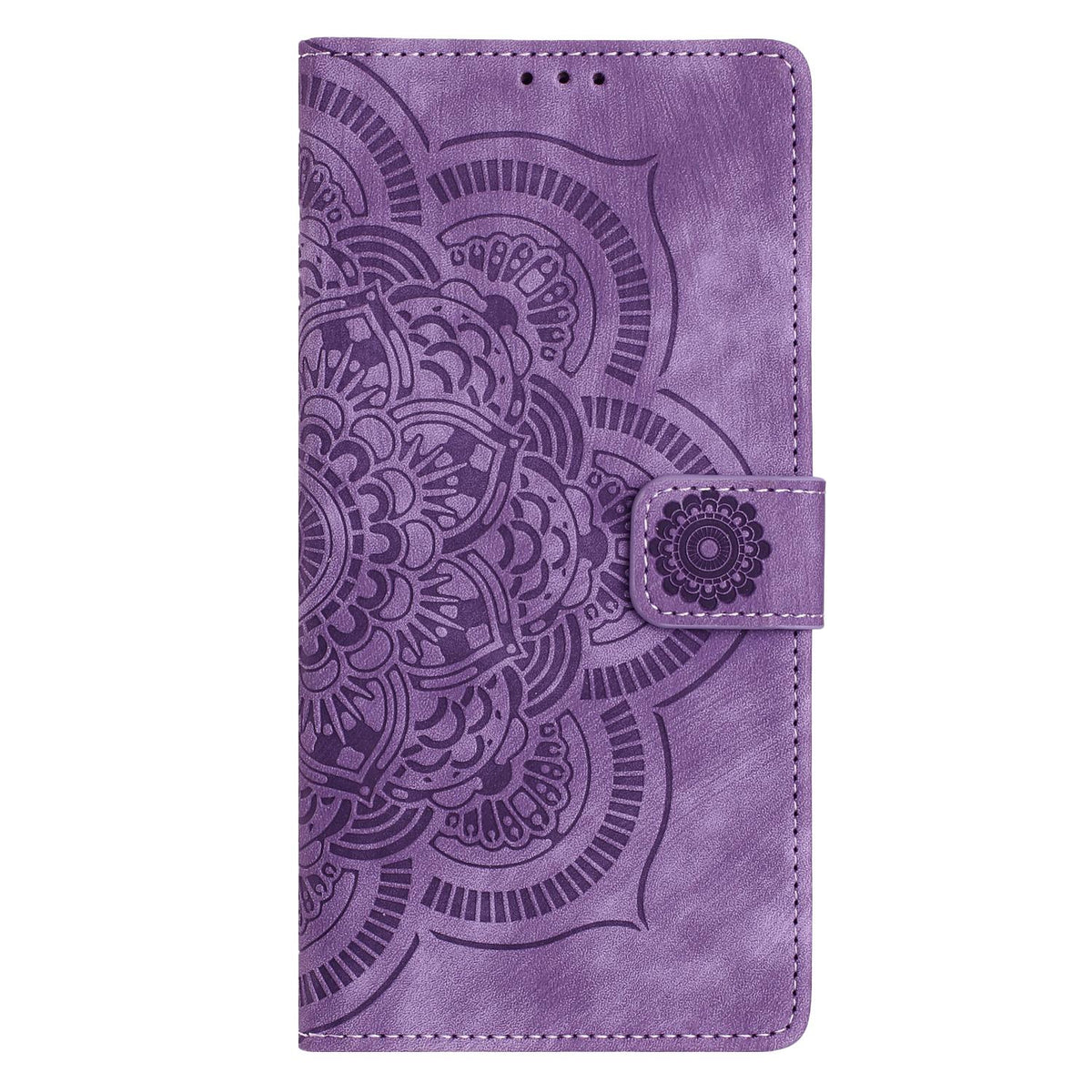 For Xiaomi 17T 5G Mandala Embossed Retro Frosted Leather Phone Case - Purple - EDA007847910C