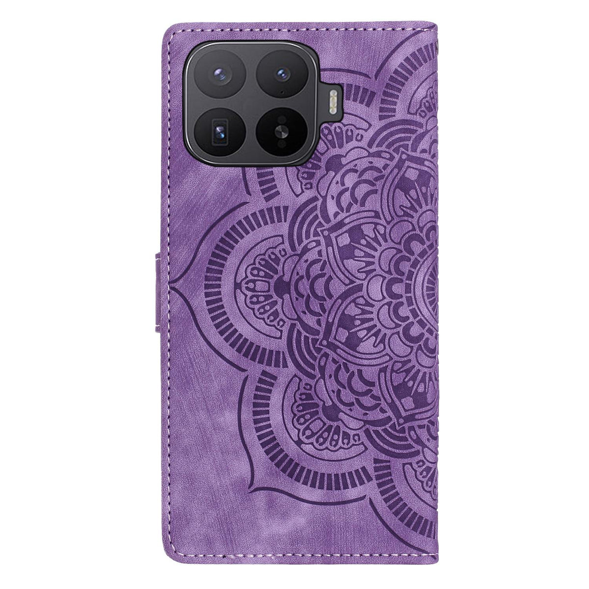 For Xiaomi 17T 5G Mandala Embossed Retro Frosted Leather Phone Case - Purple - EDA007847910C
