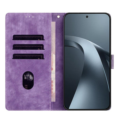 For Xiaomi 17T 5G Mandala Embossed Retro Frosted Leather Phone Case - Purple - EDA007847910C