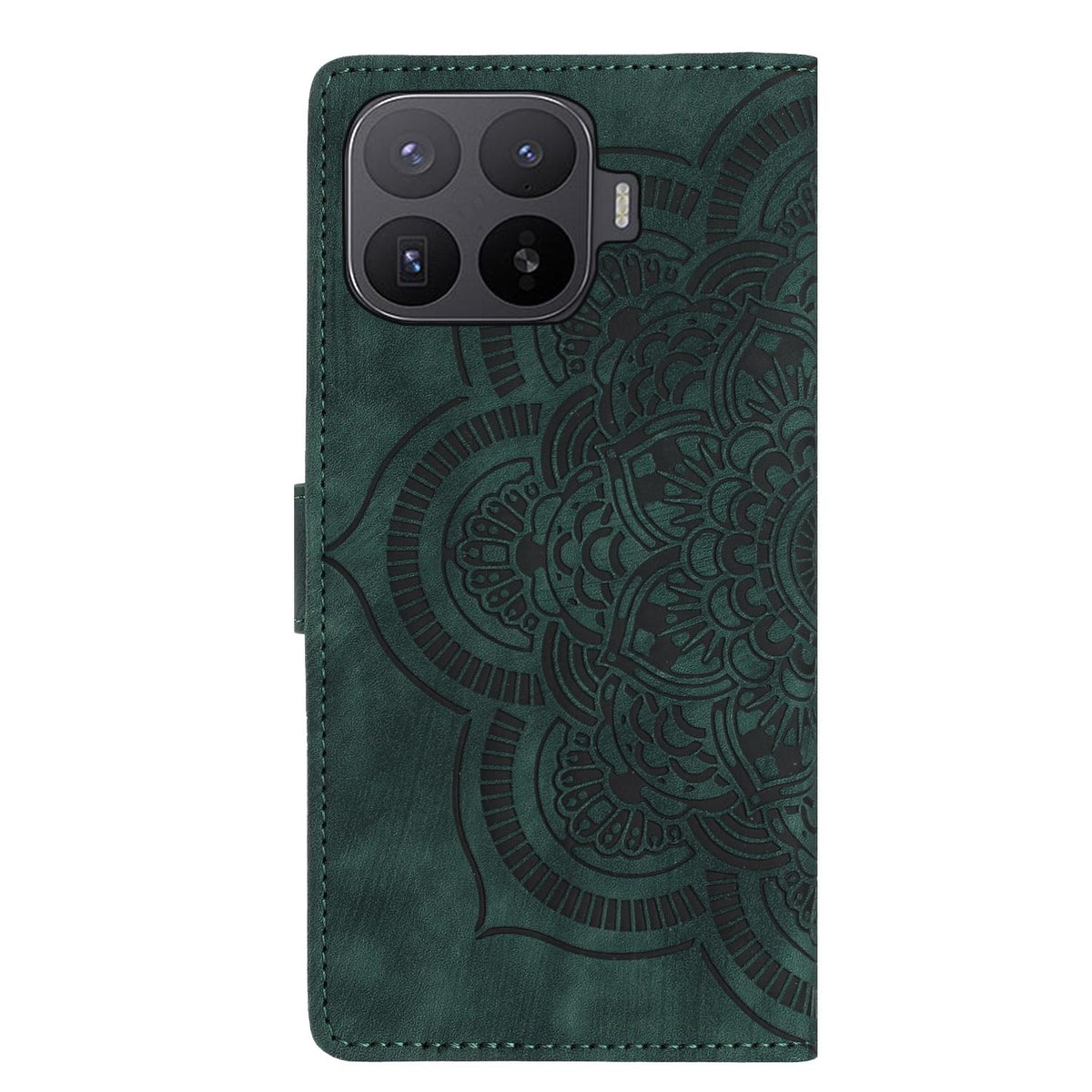 For Xiaomi 17T 5G Mandala Embossed Retro Frosted Leather Phone Case - Green - EDA007847910D