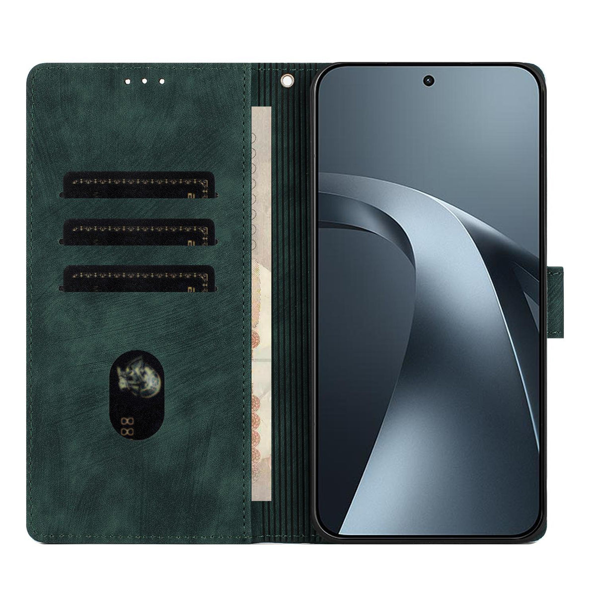 For Xiaomi 17T 5G Mandala Embossed Retro Frosted Leather Phone Case - Green - EDA007847910D
