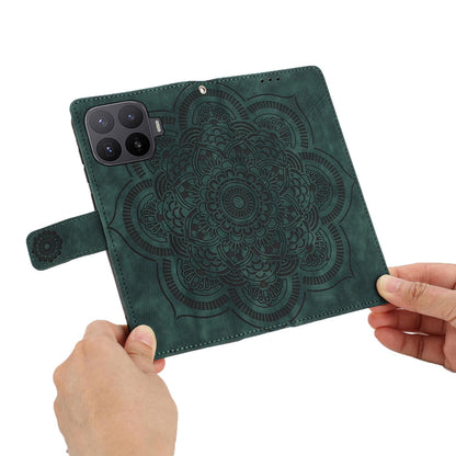 For Xiaomi 17T 5G Mandala Embossed Retro Frosted Leather Phone Case - Green - EDA007847910D