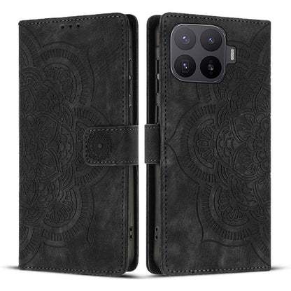 For Xiaomi 17T 5G Mandala Embossed Retro Frosted Leather Phone Case - Black - EDA007847910E