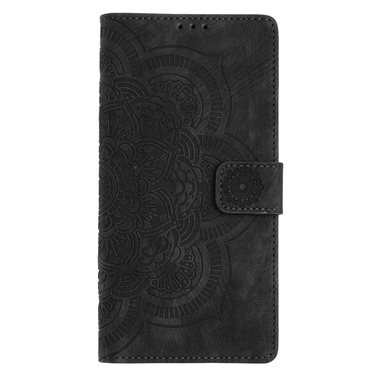 For Xiaomi 17T 5G Mandala Embossed Retro Frosted Leather Phone Case - Black - EDA007847910E