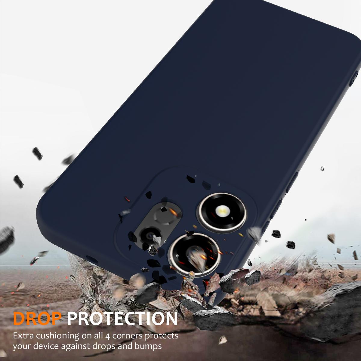 For Honor 600 Smart / X7e Plus 5G Shockproof Silicone Magsafe Phone Case - Navy Blue - EDA007850109A