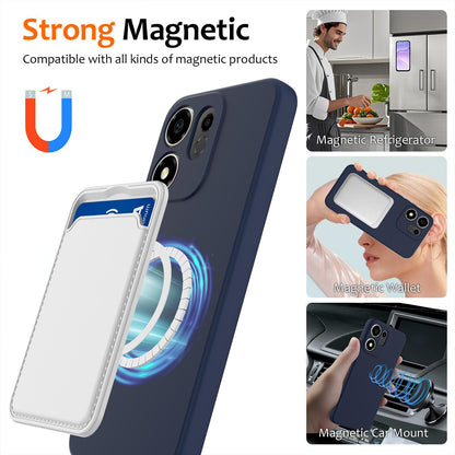 For Honor 600 Smart / X7e Plus 5G Shockproof Silicone Magsafe Phone Case - Navy Blue - EDA007850109A
