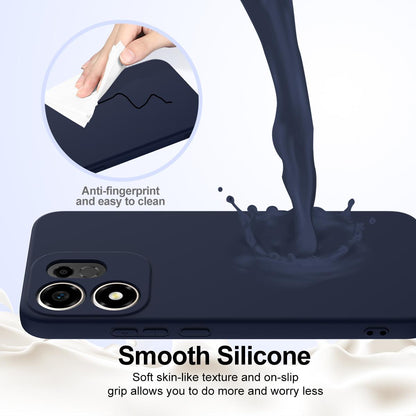 For Honor 600 Smart / X7e Plus 5G Shockproof Silicone Magsafe Phone Case - Navy Blue - EDA007850109A