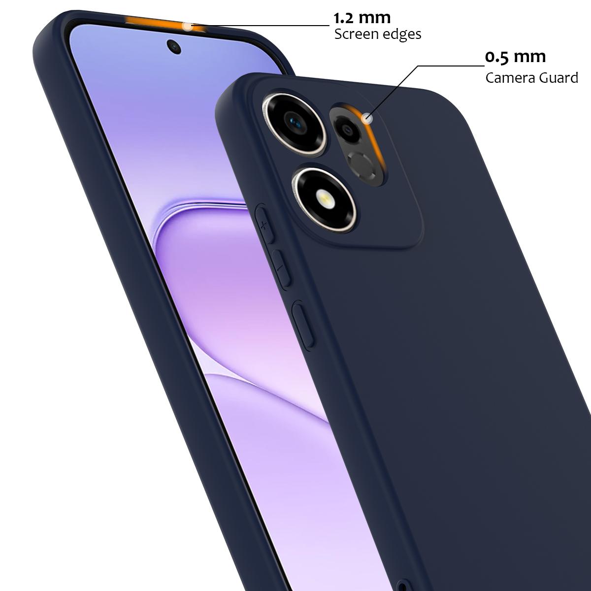 For Honor 600 Smart / X7e Plus 5G Shockproof Silicone Magsafe Phone Case - Navy Blue - EDA007850109A