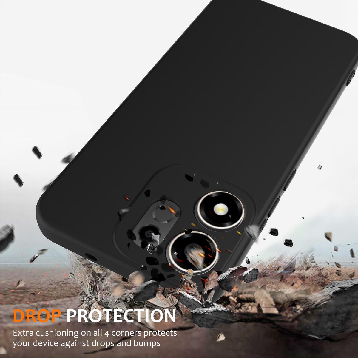 For Honor 600 Smart / X7e Plus 5G Shockproof Silicone Magsafe Phone Case - Black - EDA007850109B