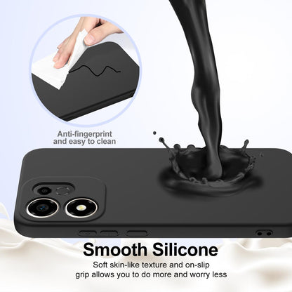 For Honor 600 Smart / X7e Plus 5G Shockproof Silicone Magsafe Phone Case - Black - EDA007850109B