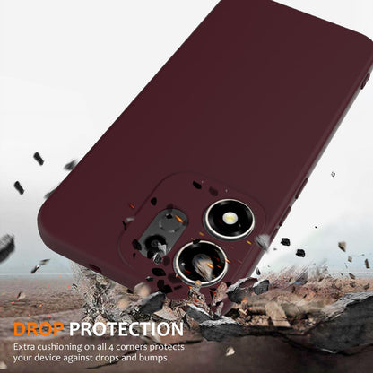 For Honor 600 Smart / X7e Plus 5G Shockproof Silicone Magsafe Phone Case - Plum Color - EDA007850109C