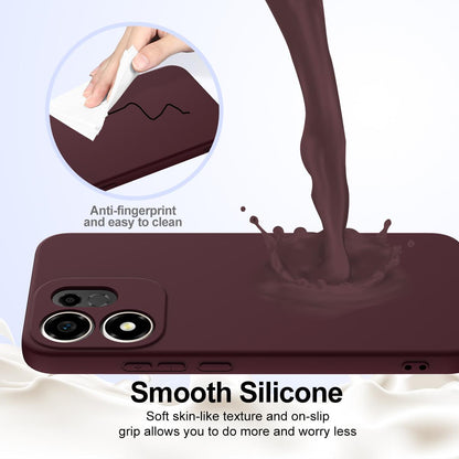 For Honor 600 Smart / X7e Plus 5G Shockproof Silicone Magsafe Phone Case - Plum Color - EDA007850109C