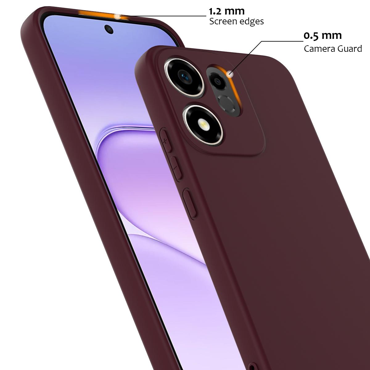 For Honor 600 Smart / X7e Plus 5G Shockproof Silicone Magsafe Phone Case - Plum Color - EDA007850109C