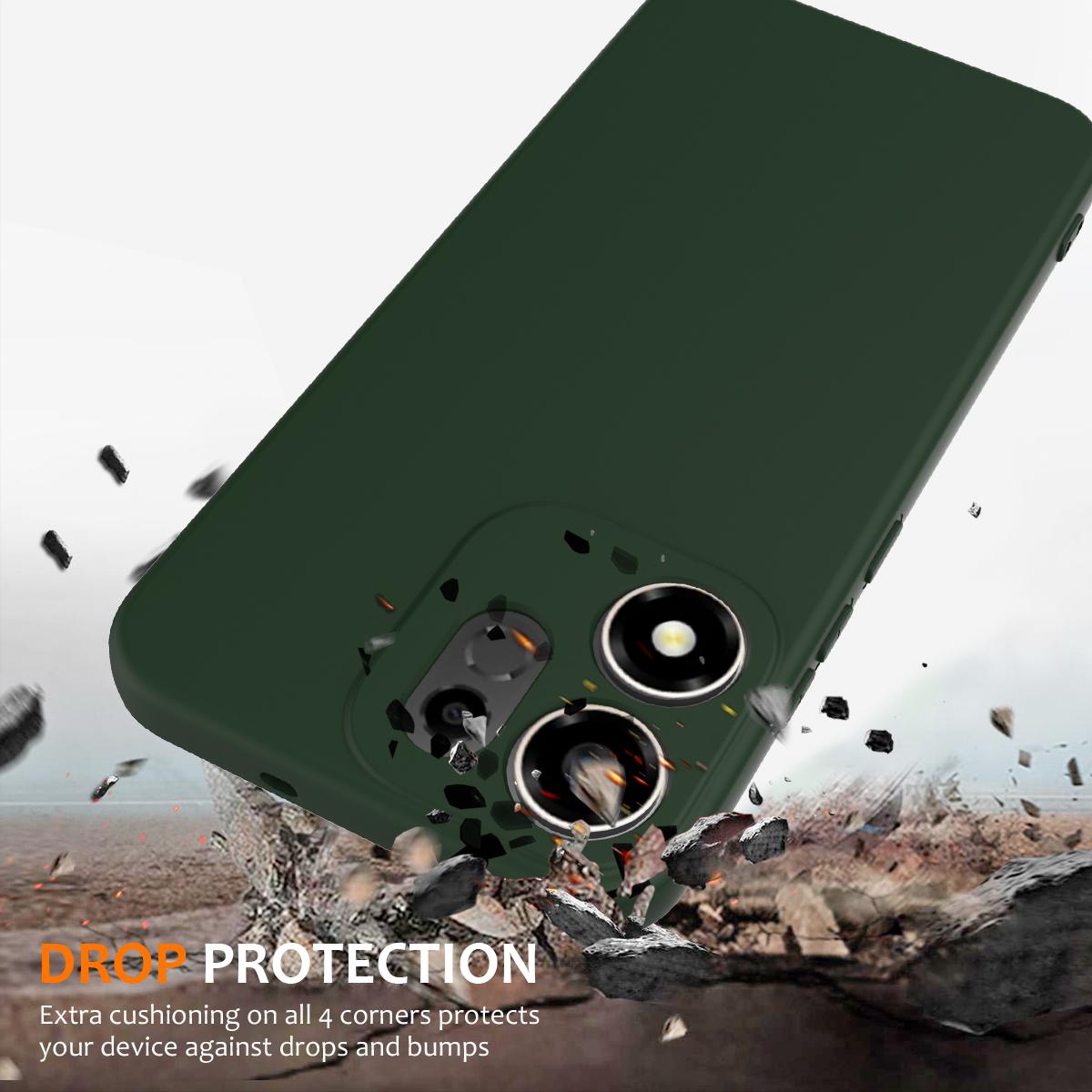 For Honor 600 Smart / X7e Plus 5G Shockproof Silicone Magsafe Phone Case - Dark Green - EDA007850109D
