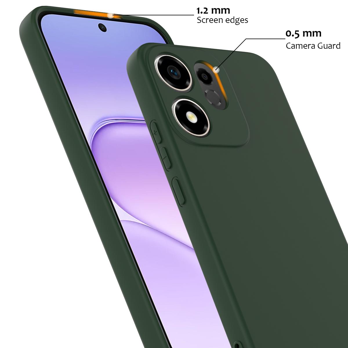 For Honor 600 Smart / X7e Plus 5G Shockproof Silicone Magsafe Phone Case - Dark Green - EDA007850109D