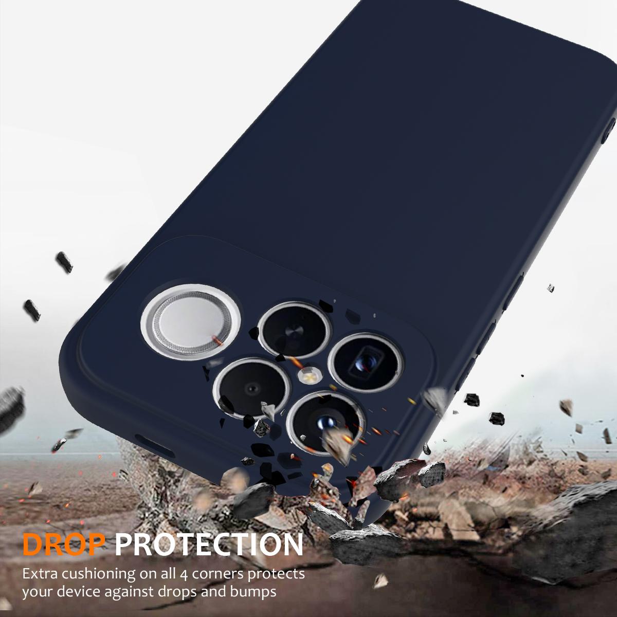 For Redmi K90 Pro Max / Poco F8 Ultra Shockproof Silicone Magsafe Phone Case(Navy Blue)