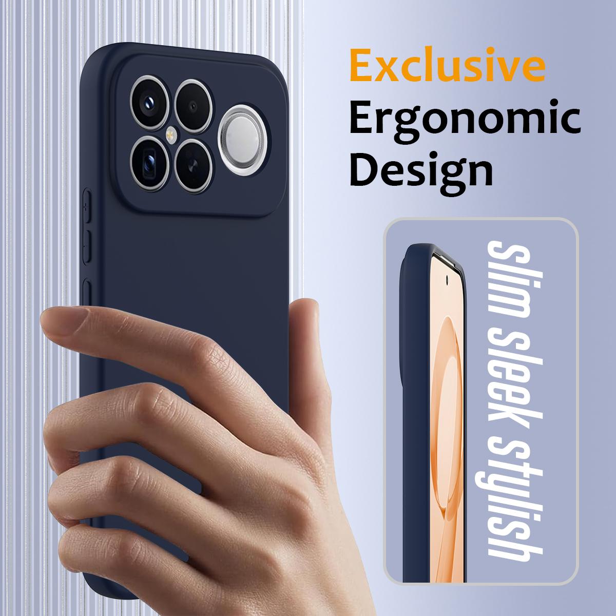 For Redmi K90 Pro Max / Poco F8 Ultra Shockproof Silicone Magsafe Phone Case(Navy Blue)