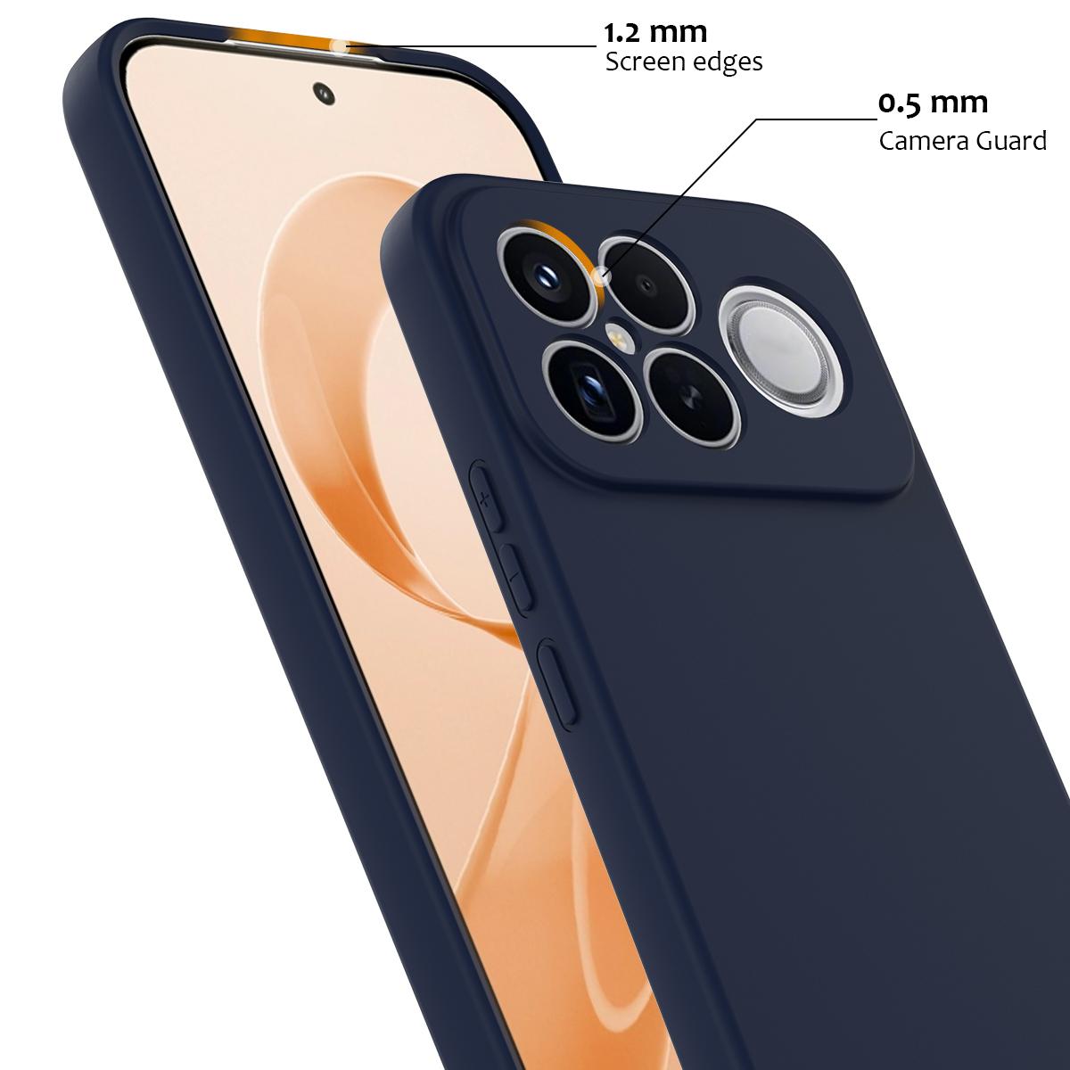 For Redmi K90 Pro Max / Poco F8 Ultra Shockproof Silicone Magsafe Phone Case(Navy Blue)