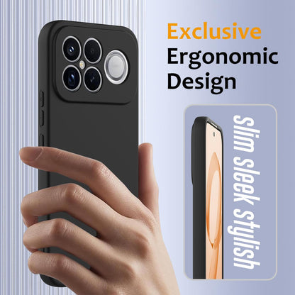 For Redmi K90 Pro Max / Poco F8 Ultra Shockproof Silicone Magsafe Phone Case(Black)