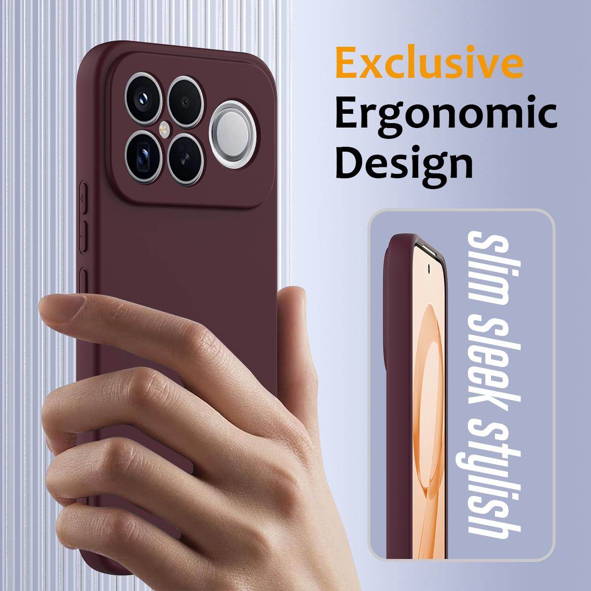For Redmi K90 Pro Max / Poco F8 Ultra Shockproof Silicone Magsafe Phone Case(Plum Color)