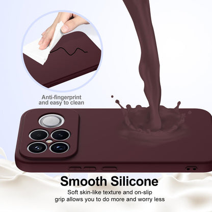 For Redmi K90 Pro Max / Poco F8 Ultra Shockproof Silicone Magsafe Phone Case(Plum Color)
