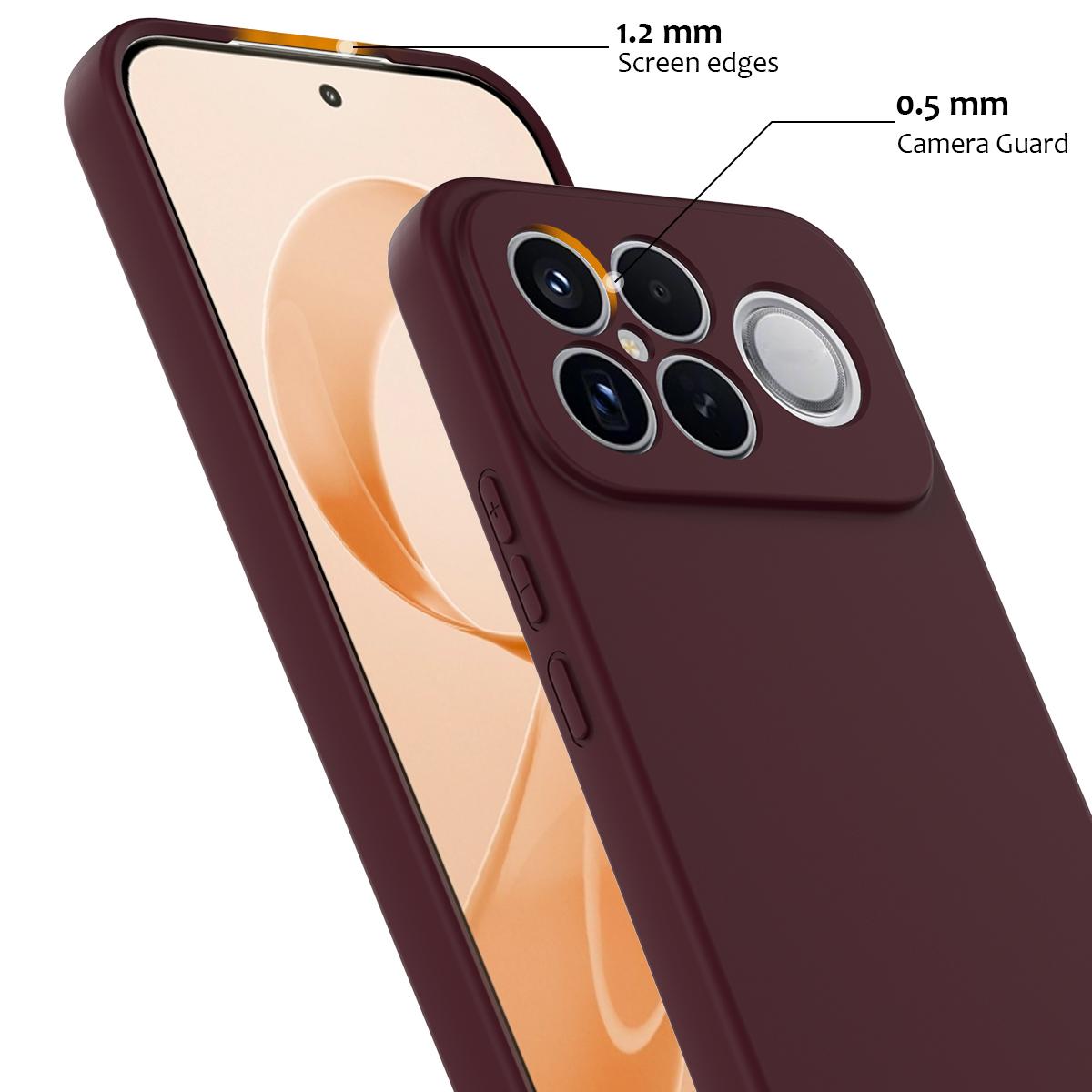 For Redmi K90 Pro Max / Poco F8 Ultra Shockproof Silicone Magsafe Phone Case(Plum Color)