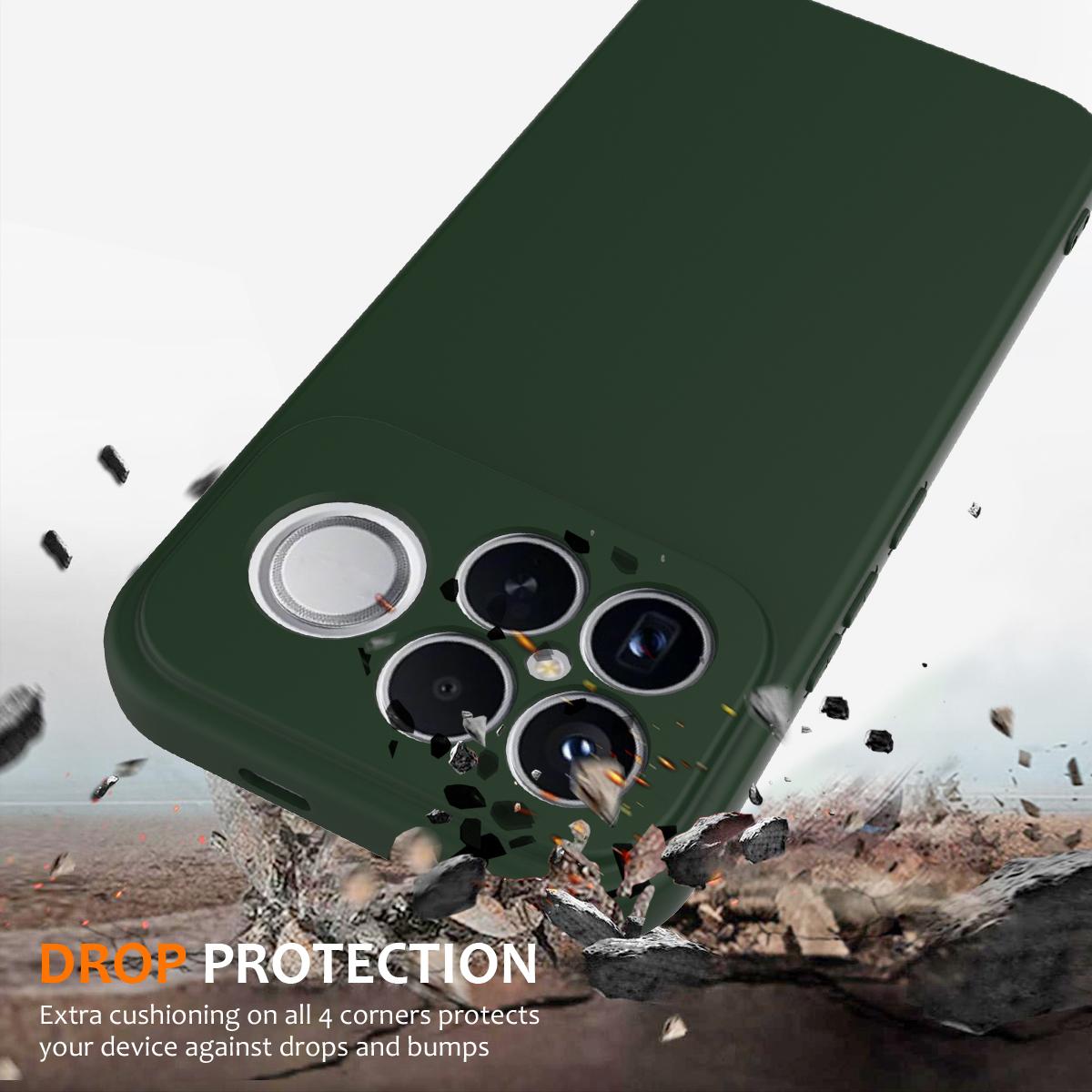 For Redmi K90 Pro Max / Poco F8 Ultra Shockproof Silicone Magsafe Phone Case(Dark Green)