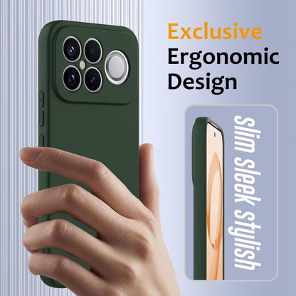 For Redmi K90 Pro Max / Poco F8 Ultra Shockproof Silicone Magsafe Phone Case(Dark Green)
